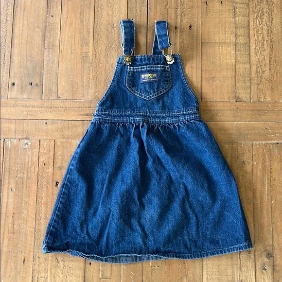 OshKosh B'gosh vintage made in the USA Blue Jean Denim Kids Overall Dress