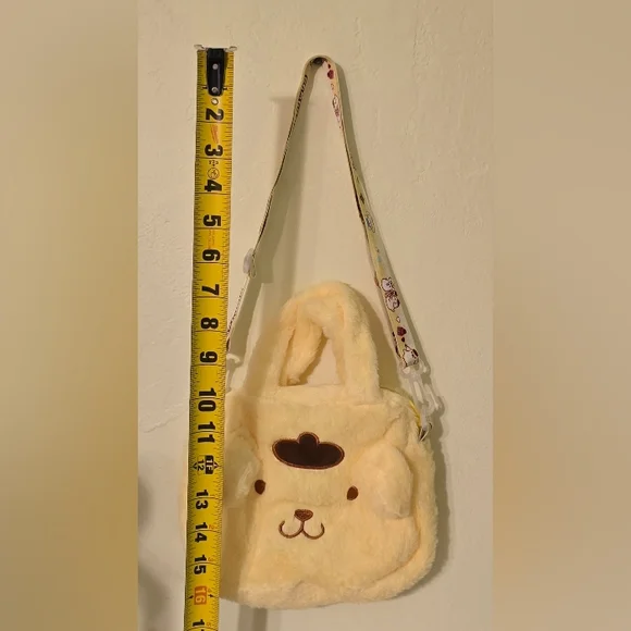 Sanrio PomPom Purin Cream and Brown Kids Plush Bag