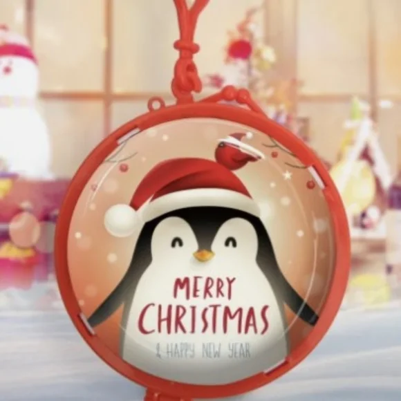 New Christmas Decorated Tin Coin Purse, PENGUIN, Merry Christmas, Holiday, T1MIS