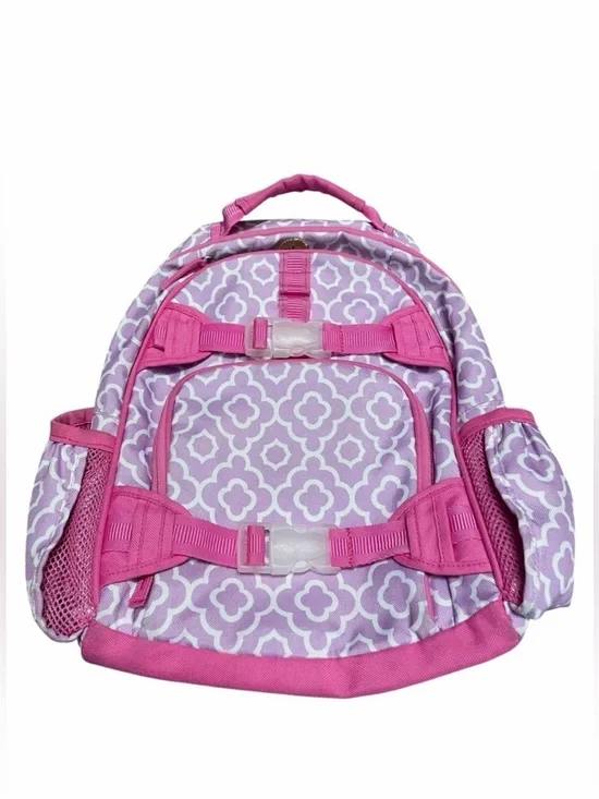 Pottery Barn Kids Purple and Pink Geometric Pattern Small‎ Backpack