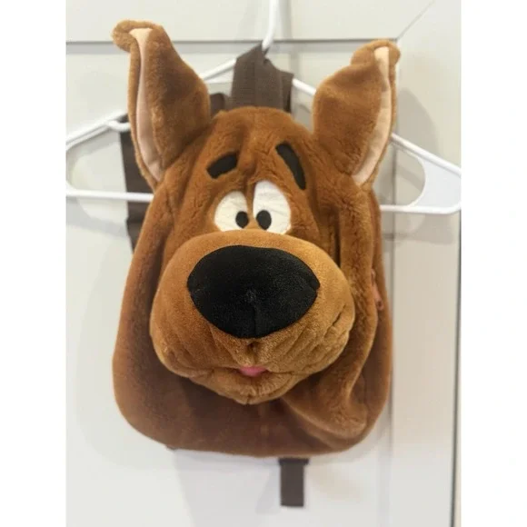 1997 SCOOBY DOO 3D Head Vintage Plush Backpack Bag Warner Bros Studio Kids Store