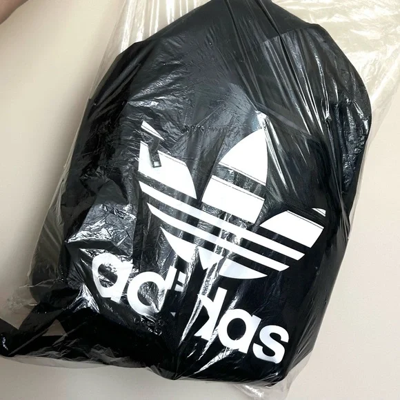 NWT Adidas Black Backpack with White Trefoil Logo