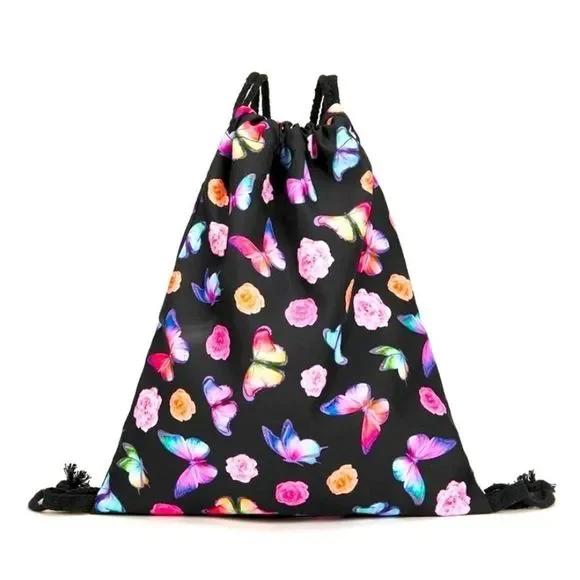 NEW! Rainbow Butterfly Drawstring Backpack 🦋