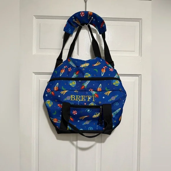 “Brett” Monogram Space Boys Bag Luggage Overnight Bag