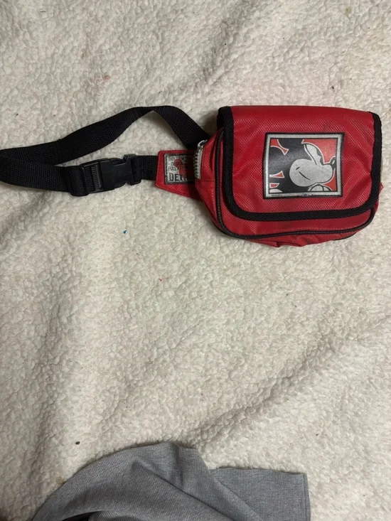 Vintage Disney Fanny pack nylon red belt bag