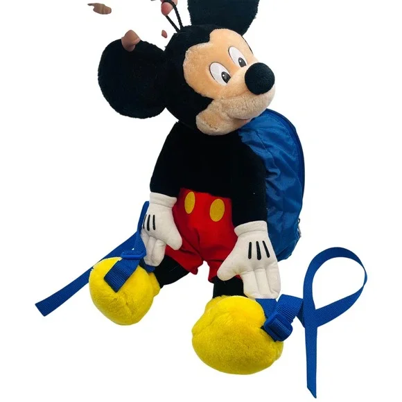 Vtg Disney Mickey Stuff for Kids Stuffed Animal Backpack Blue 90s‎ Kidcore 18
