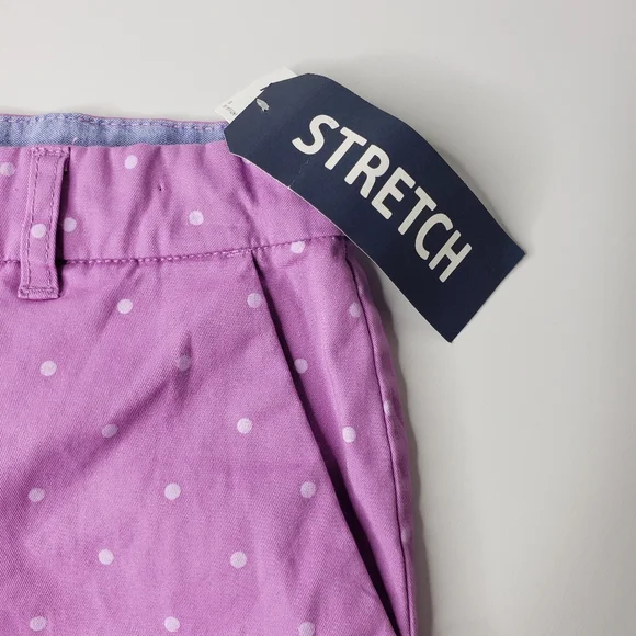 Oshkosh B'Gosh Bermuda Lavender Polkadot Stretch Cotton Preppy Whimsical Short