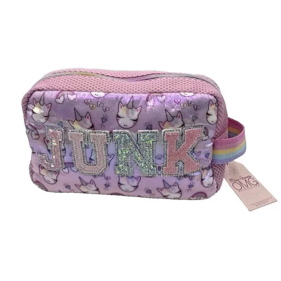 Miss Gwen’s OMG Accessories Clutch Pouch Bag JUNK Unicorn Glitter Cotton Candy
