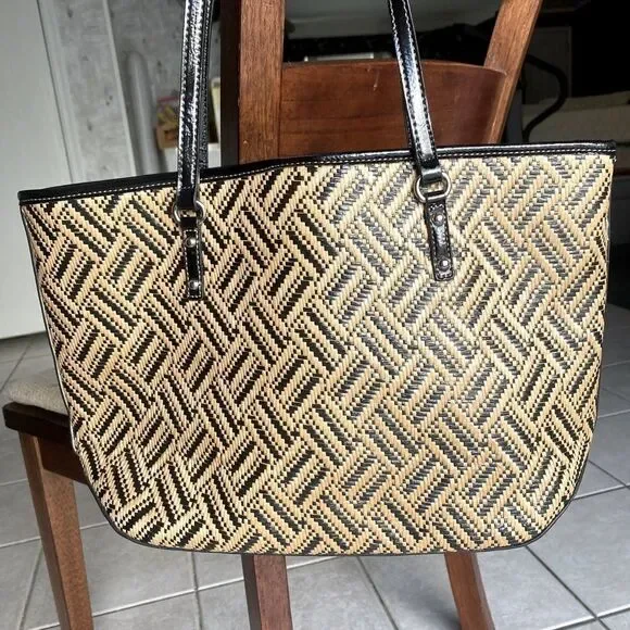 Nine West large wicker bag