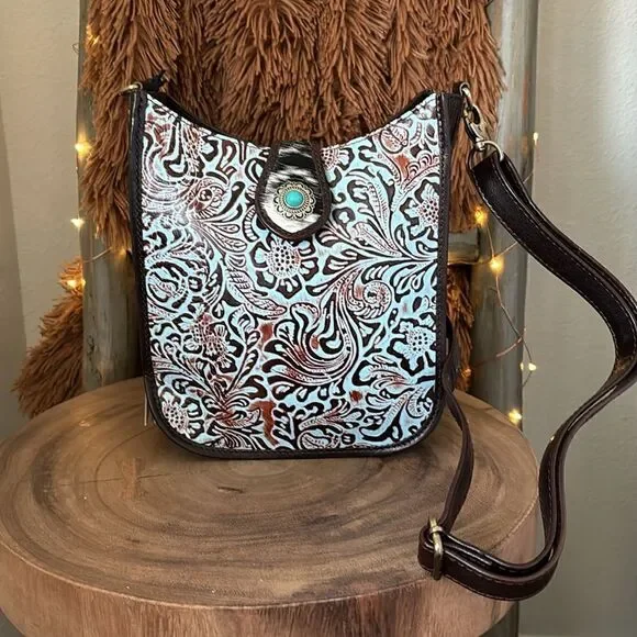 Myra Bag Delilah Creek Embossed Leather Bag