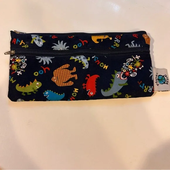 Planet Wise Travel Wet Dry Bag Featuring Monsters Small Zip Pouch