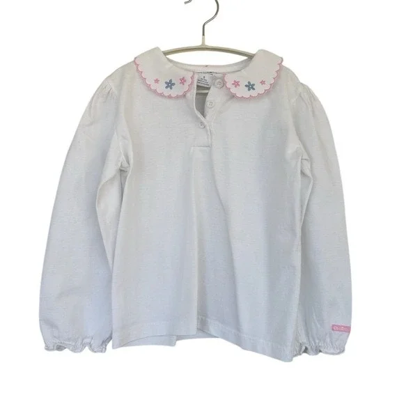 VTG 90s Y2K OshKosh B'gosh Girls Floral Blouse Sz 6 USA Union Made Cottage core