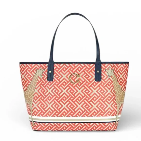 C Wonder Geometric Giraffe Tote Bag