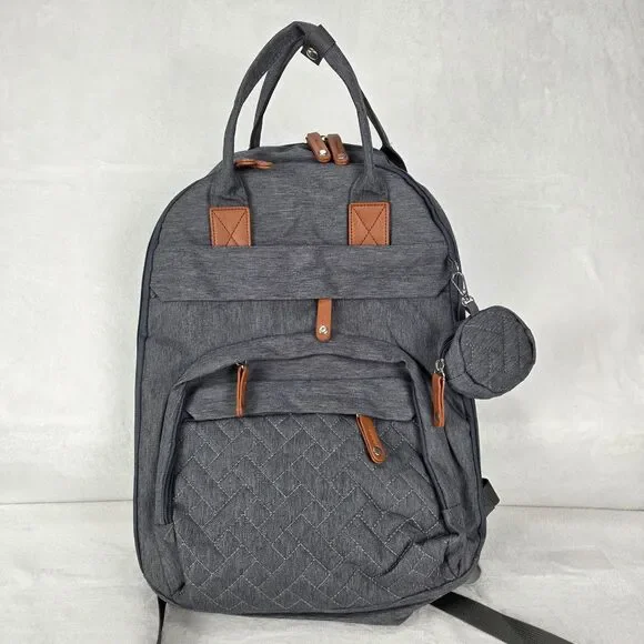 Gray Diaper Bag Backpack 18