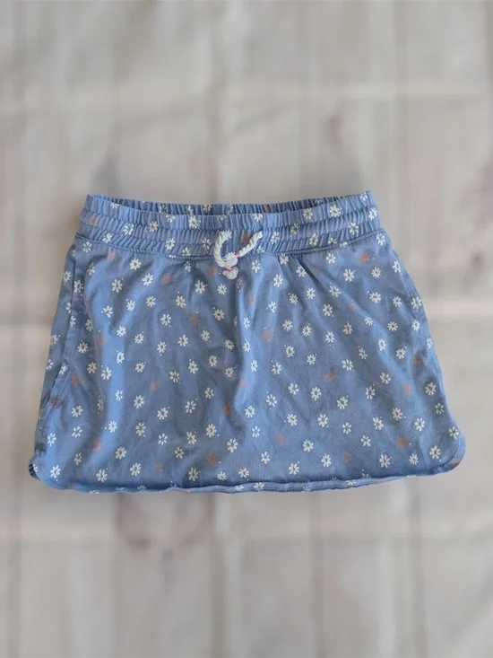 OshKosh B'gosh Girls Skort Skirt daisy periwinkle Size 12 built in shorts daisy