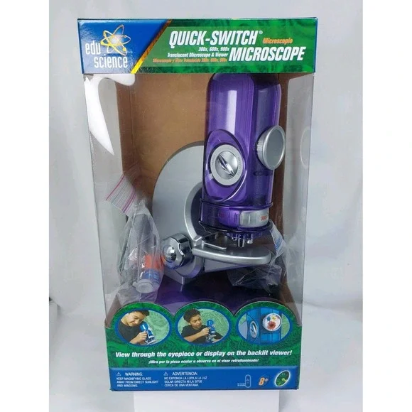 Toys R Us Edu Science Quick Switch Microscope 86 Pieces Tested 8+ New Open Box‎