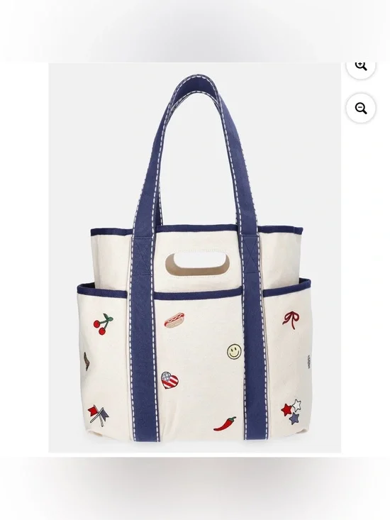 No Boundaries Women's Americana Cut Out Tote Bag, Neutral