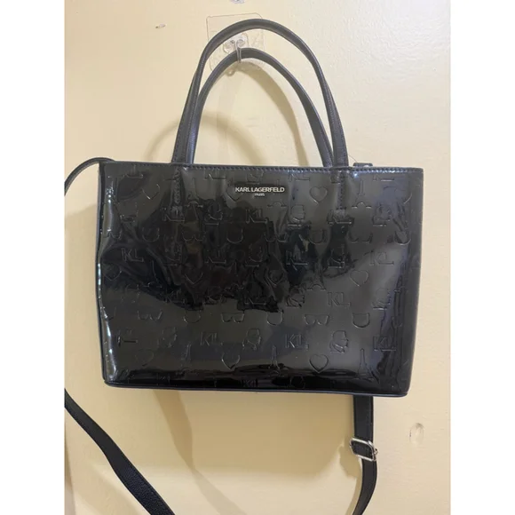 Women's Karl Lagerfeld Black Tote Bag  12 inch w 8inch high