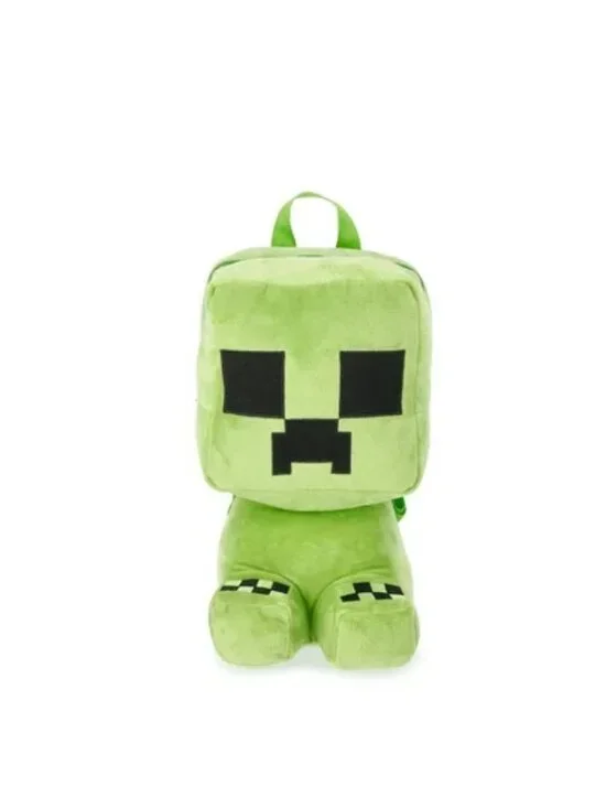 Minecraft Unisex Kids Plush Creeper Backpack, Green