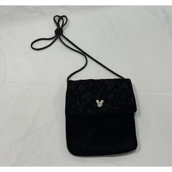 Black Disney Store Purse‎ With Mickey Mouse Accent EUC
