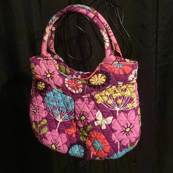 VERA BRADLEY Flutterby retired Pattern Double Handle mini tote small purse​​​