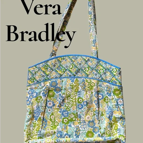 Vera Bradley Blue and Green Floral Tote