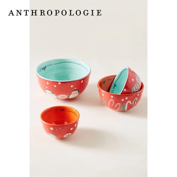 Anthropologie Very Merry Measuring Bowls