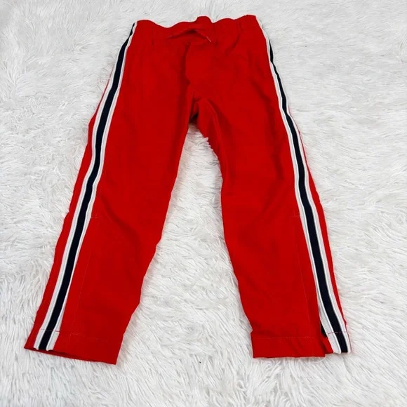 Oshkosh Red Kids Track Pants‎ with Side Stripes lined zipped ankle