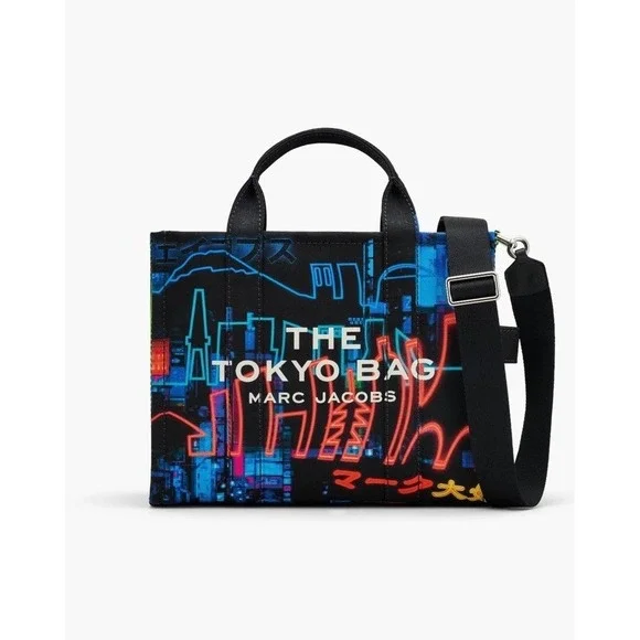MARC JACOBS The Tokyo Bag Canvas 2way Tote Medium black Limited Edition NWT