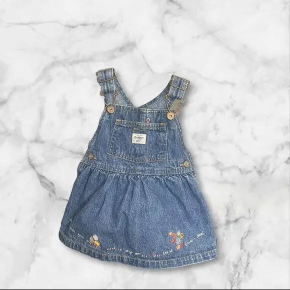 Vintage Y2K OshKosh Denim Overall Dress