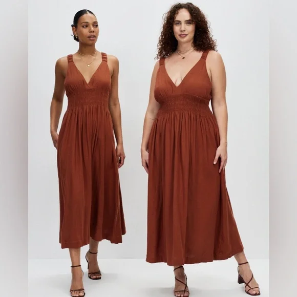 Abercrombie & Fit Scrunchie Strap Maxi Dress
