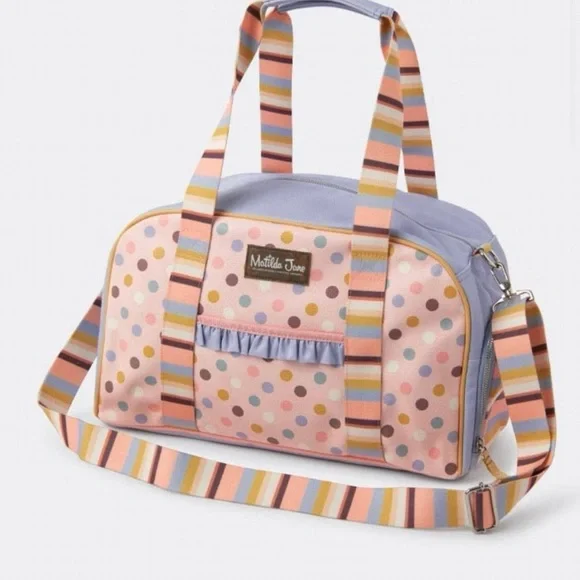 Matilda Jane Just Imagine‎ Sleepover Duffle Bag With Shoe Compartment Girls Tote