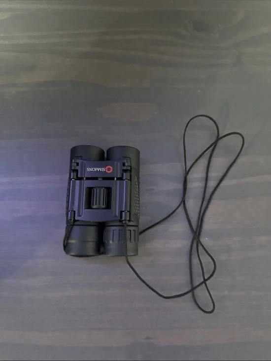 Simons Black Compact Binoculars with Neck Strap