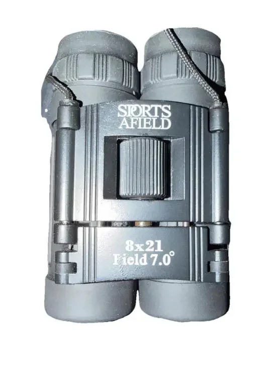 SPORTS AFIELD Black 8X21 Field 7.0 Mini Compact Binoculars With Case