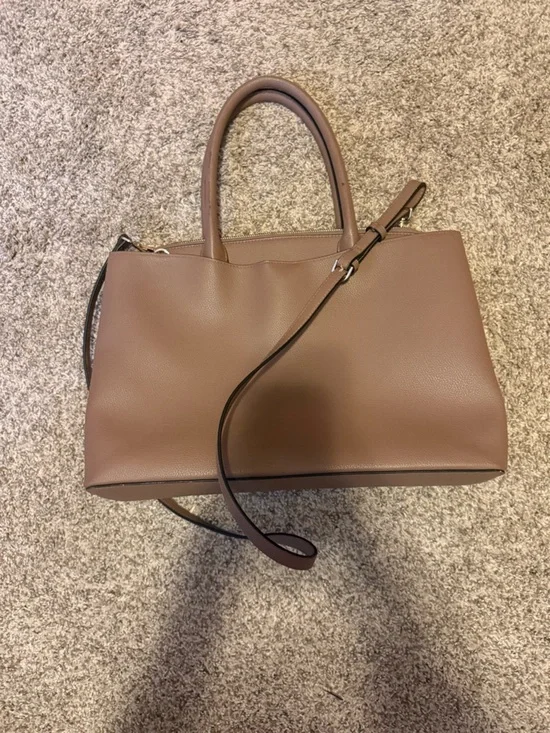 a new day Taupe Brown Structured Tote with Removable Strap