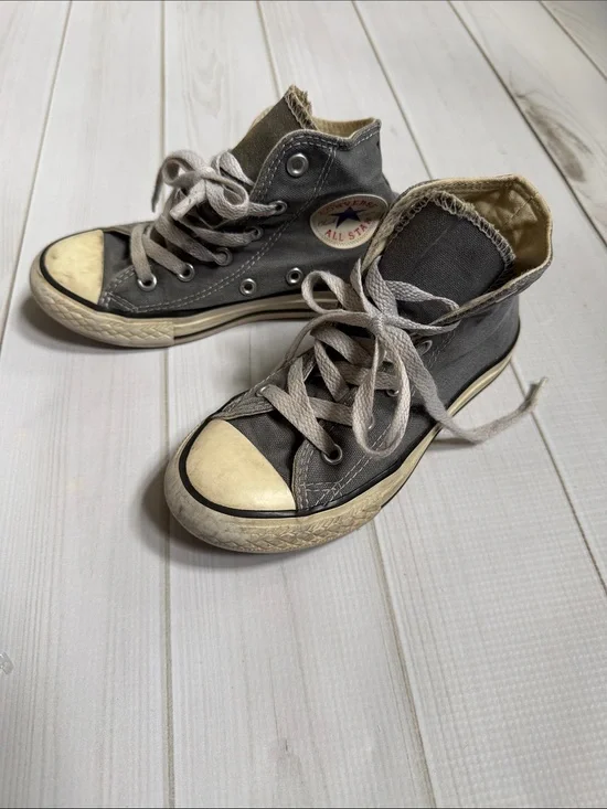 Converse Kids High-Top Sneakers Gray and White
