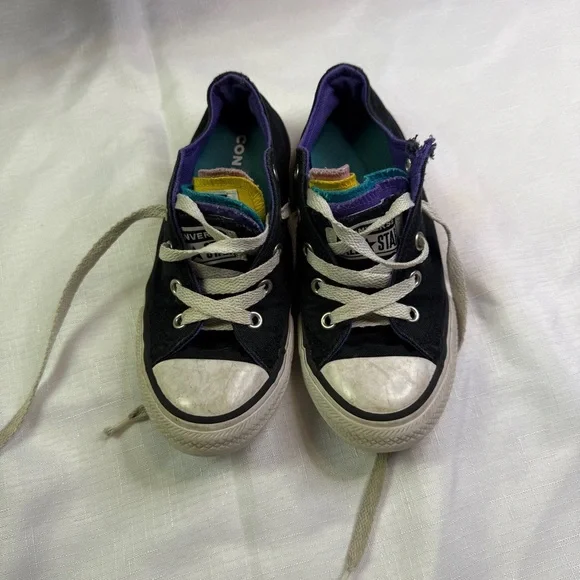 Converse Black and White Sneakers Classic Low-Top Design Size 13