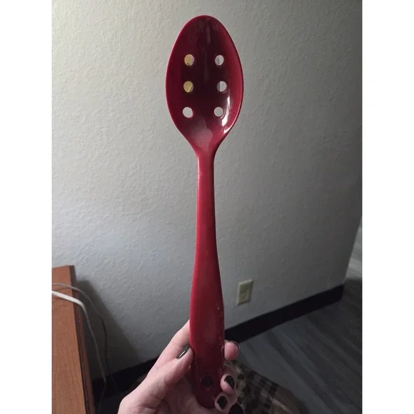 Melamine Red Hutzler Nylon Straining Spoon Heat Resistant‎