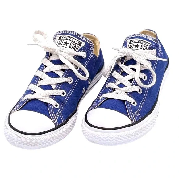 Converse Chuck Taylor All Star Low Top Blue‎ Canvas Youth Shoes 351177F Size 3Y