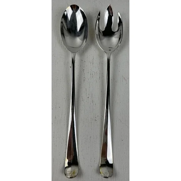 Studio‎ Silversmiths 2 Piece Silver Plated Salad Servers 9 inches long
