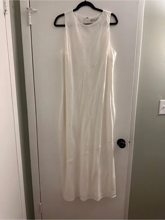 Abercrombie & Fitch Cream Sleeveless Maxi Dress