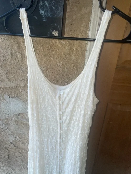 Abercrombie & Fitch White Lace Maxi Dress