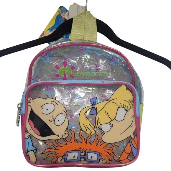 Rugrats Mini Backpack Kids‎ One Size Pink Clear New NWT Vintage 1999 Nickelodeon