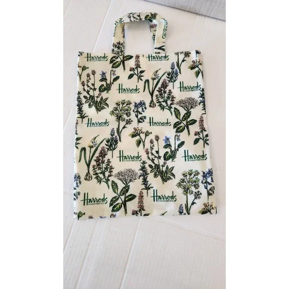 Floral Harrods Bag PVC coated cotton‎
