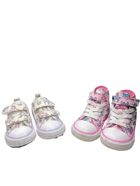 Converse Kids' Unicorn Sneakers Size 5 & 6 2 pairs