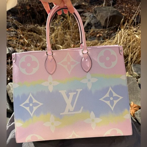 Louis Vuitton Monogram Lv Escal On The Go Gm 2Way Tote Shoulder Bag Pastel M4511