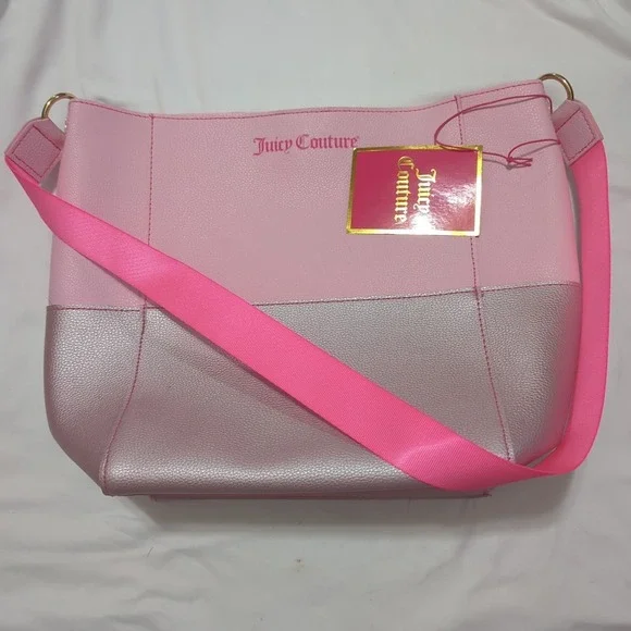 NWT Juicy Couture Medium Sized Pink Tote Bag with Shoulder Strap