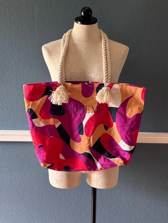 ADORE ME Colorful Abstract Tote Bag NWT