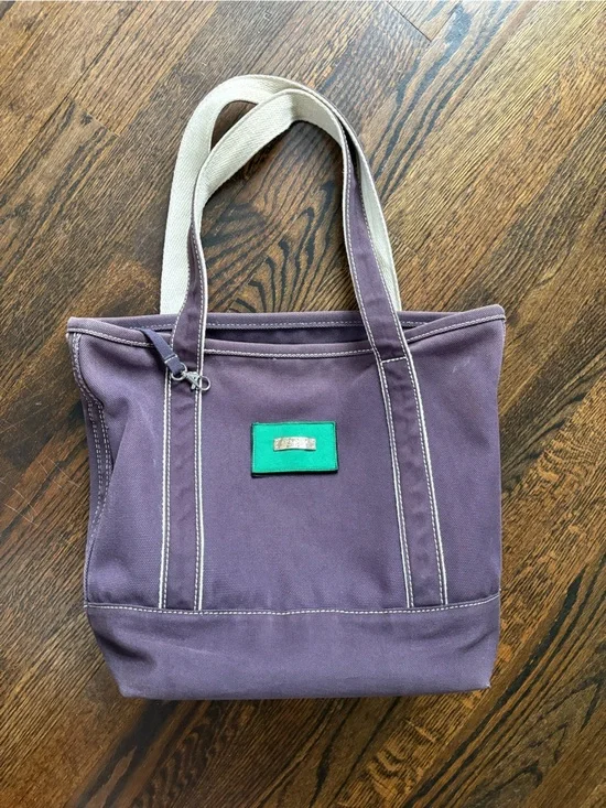 Lands’ End Navy Tote Bag with Coach Patch