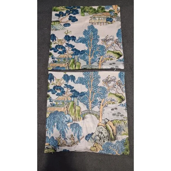 2 Pack Set Pillowcase Covers Couch Pillows TreesBridge Asia Square Multicolor